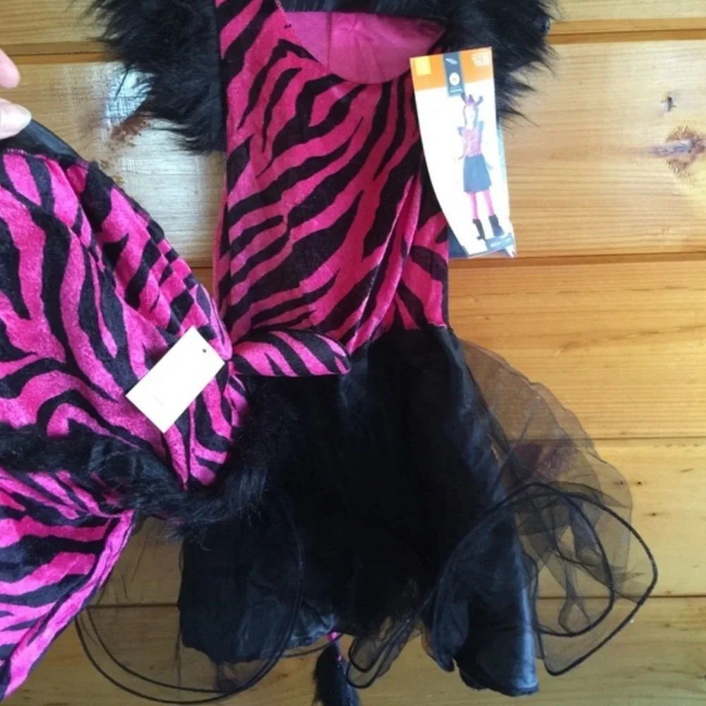 Youth Zebra Girls Youth Costume Set S